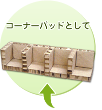 コーナーパッドとして